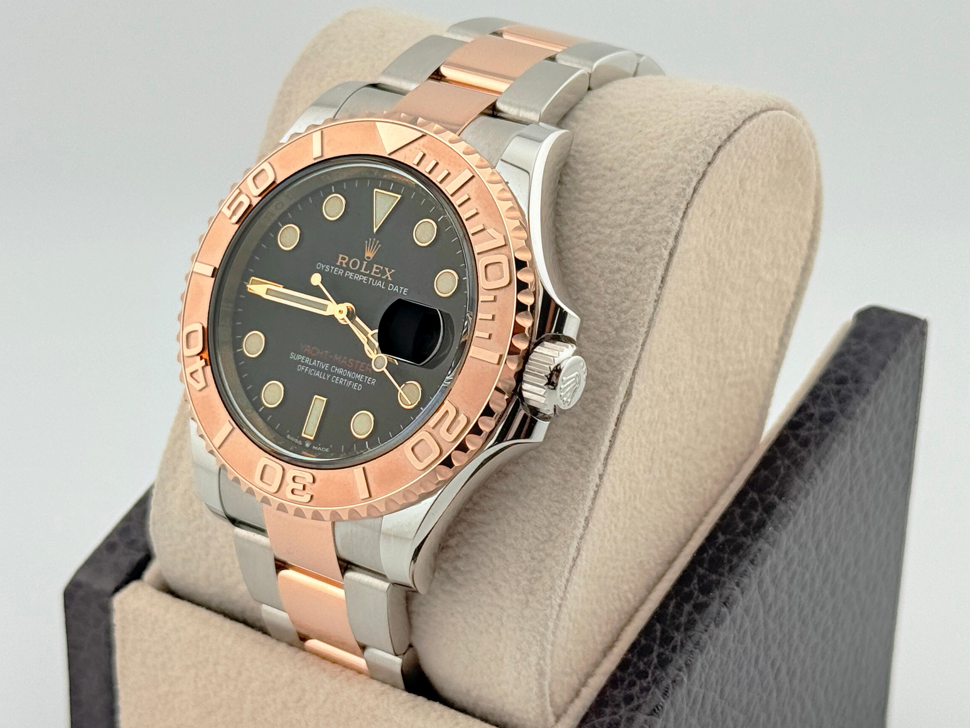Rolex Yacht Master 126621 40mm Quadrante Cioccolato 18K Oro Rosa Acciaio Scatola 2020 in vendita 3