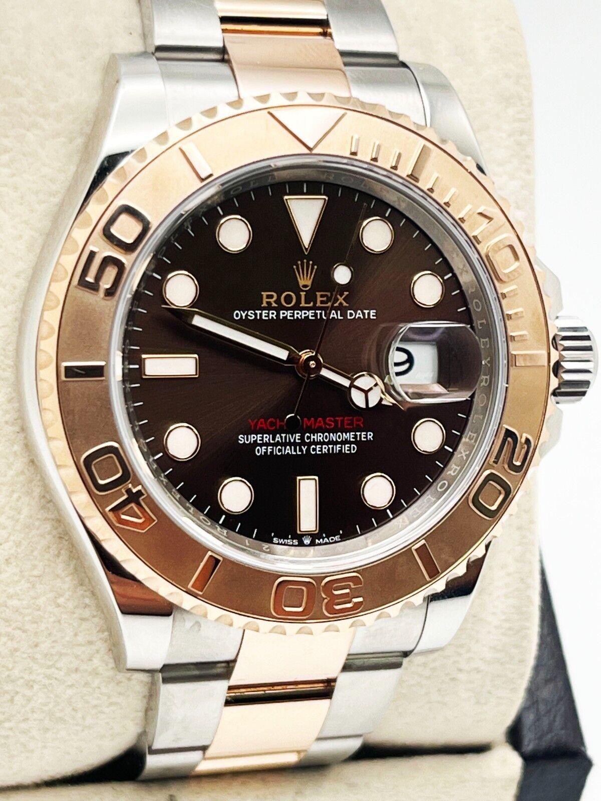 Rolex Yacht Master 126621 Chocolate Dial 18K Rose Gold Stainless Box Paper 2021 For Sale 1