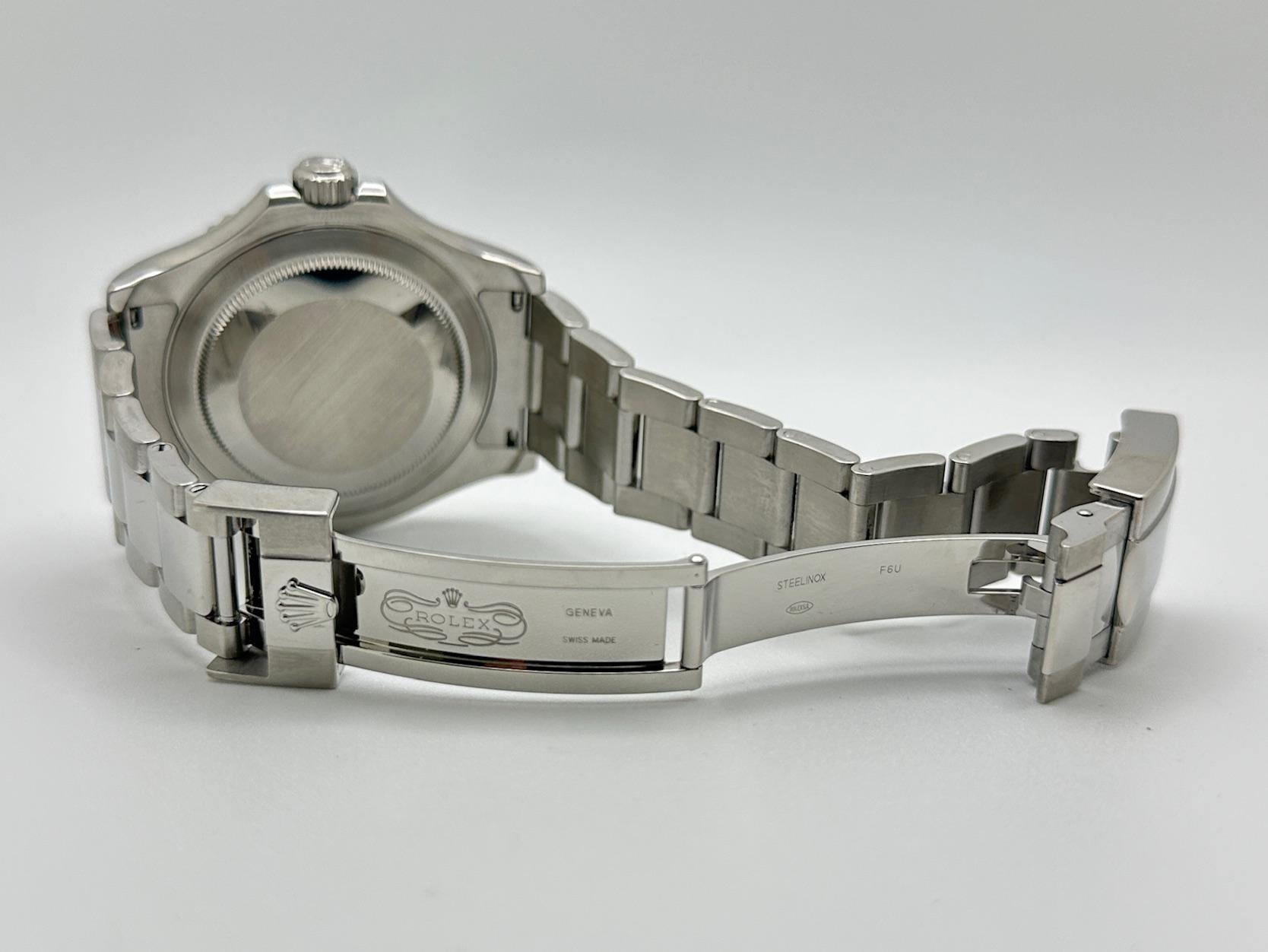 Rolex Yacht Master 126622 40mm Slate Rhodium Dial Platinum Bezel Steel Box Paper For Sale 2