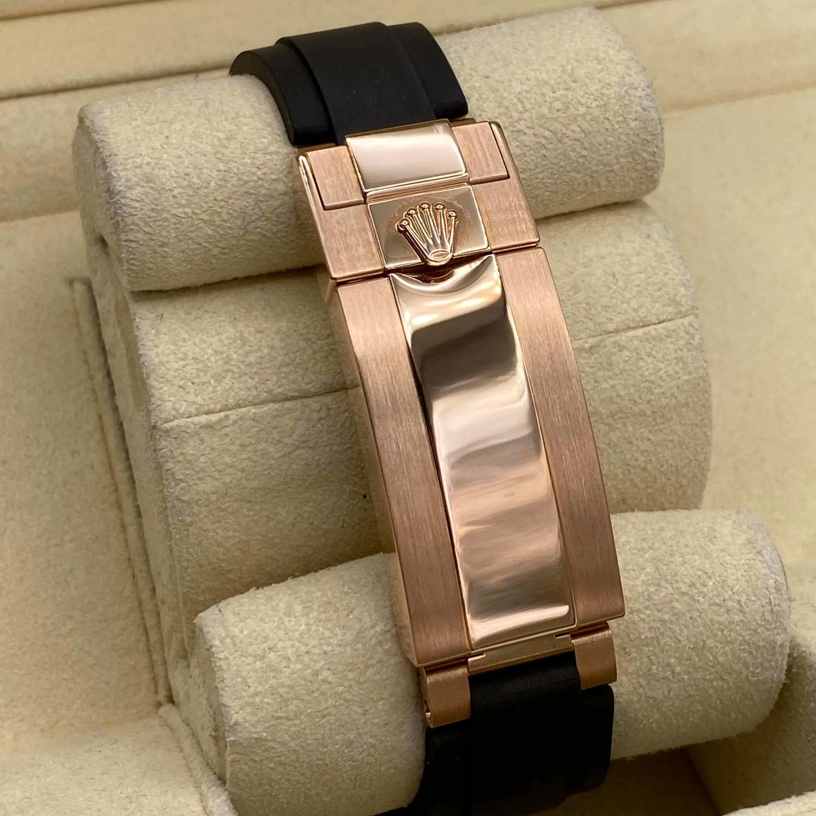 Rolex Yacht-Master 126655 18K Rose Gold Schwarzes Zifferblatt Automatikuhr B&P im Angebot 1