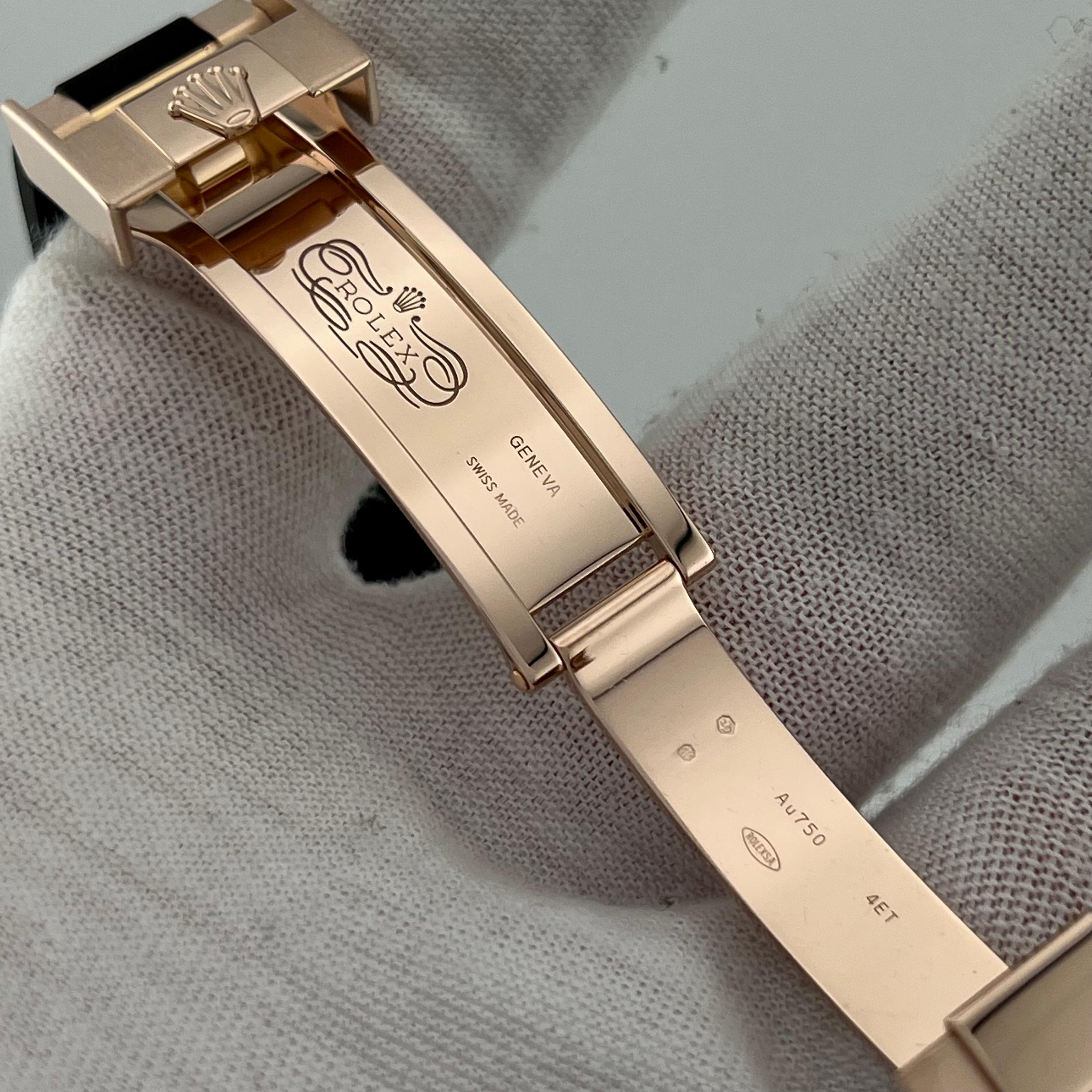 Rolex Yacht Master 126655 Factory Pave Dial 18K Rose Gold Oysterflex Box Paper For Sale 6