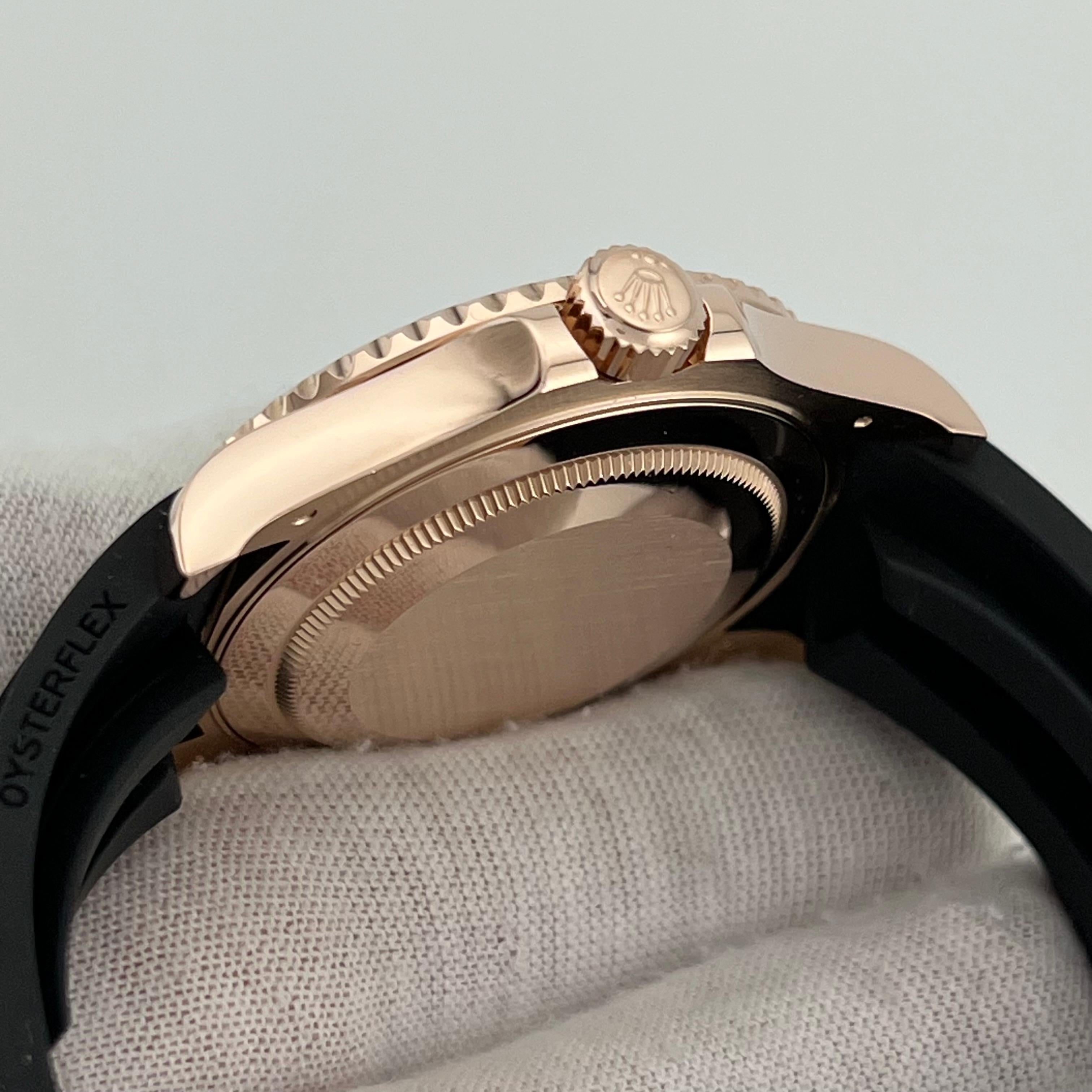 Rolex Yacht Master 126655 Factory Pave Dial 18K Rose Gold Oysterflex Box Paper For Sale 3