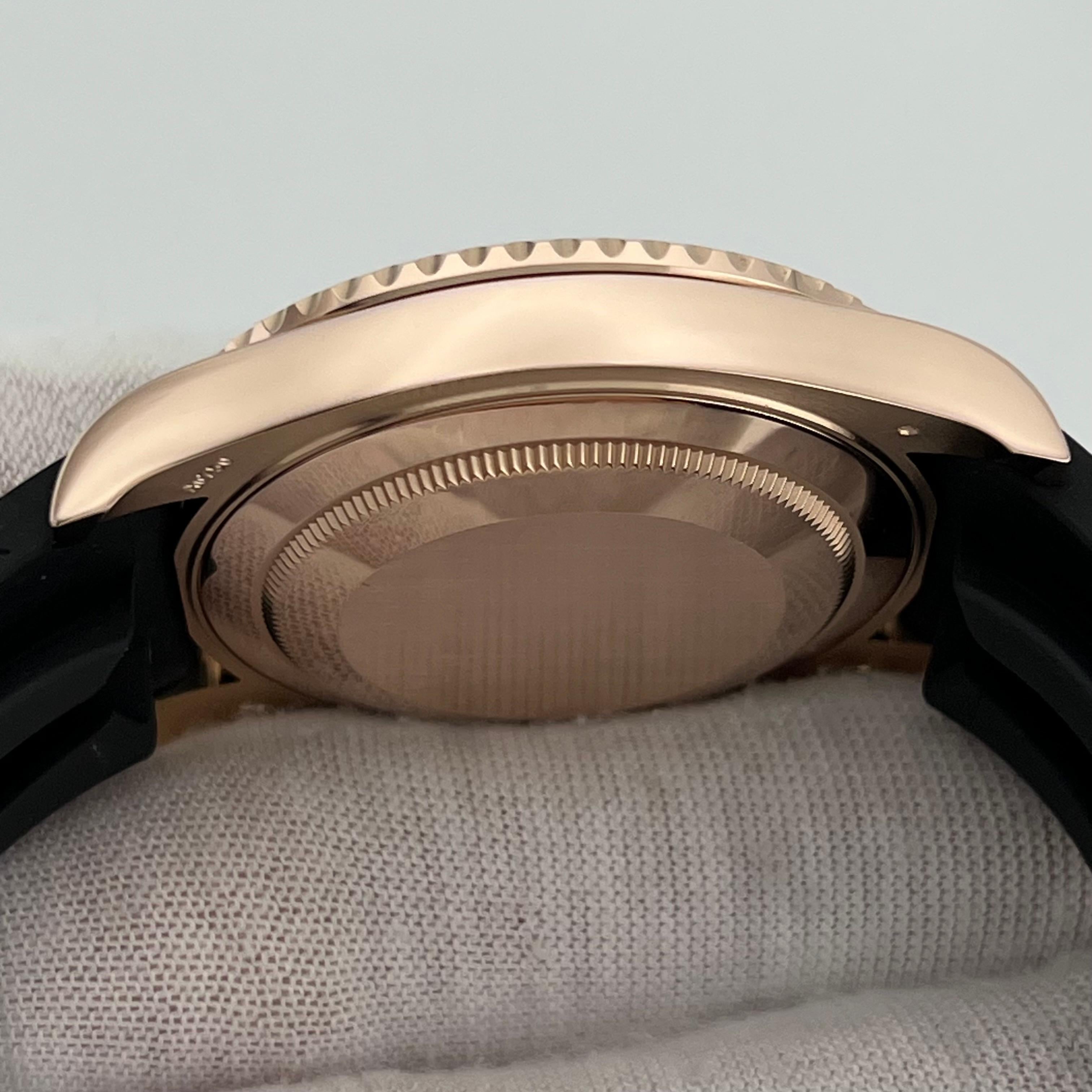 Rolex Yacht Master 126655 Factory Pave Dial 18K Rose Gold Oysterflex Box Paper For Sale 4