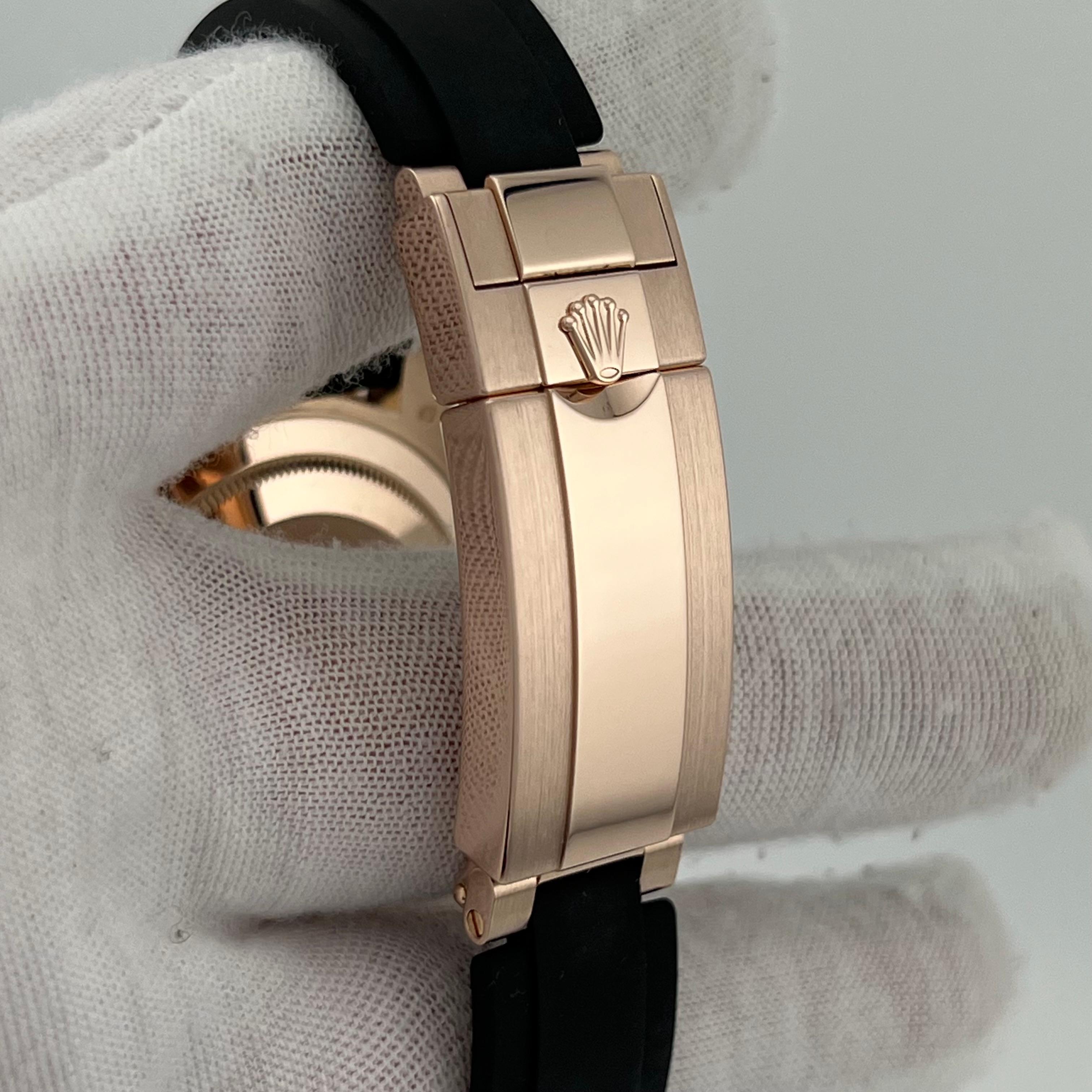 Rolex Yacht Master 126655 Factory Pave Dial 18K Rose Gold Oysterflex Box Paper For Sale 5