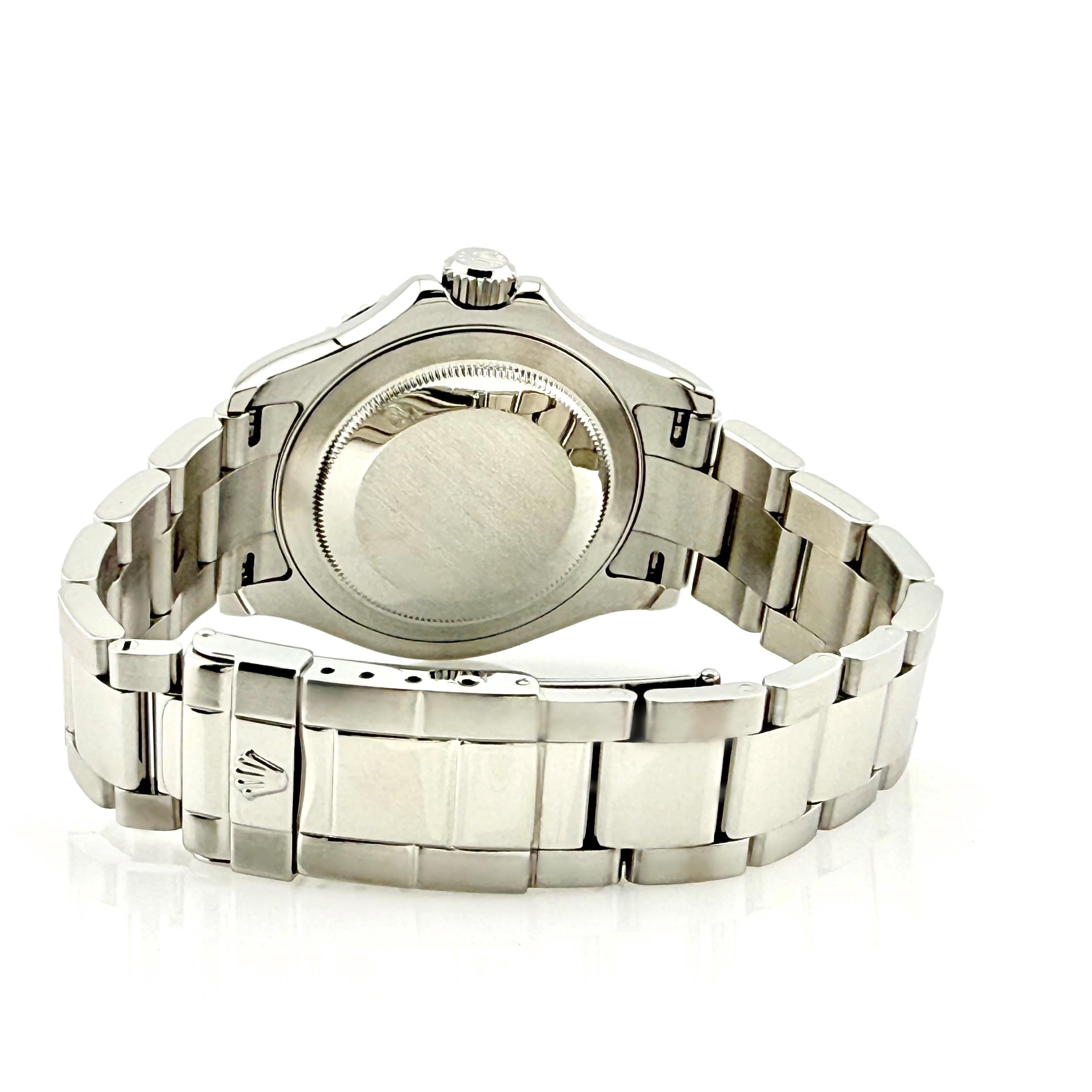 Rolex Yacht Master 16622 40mm Platin Zifferblatt Edelstahl Box Papiere im Angebot 6