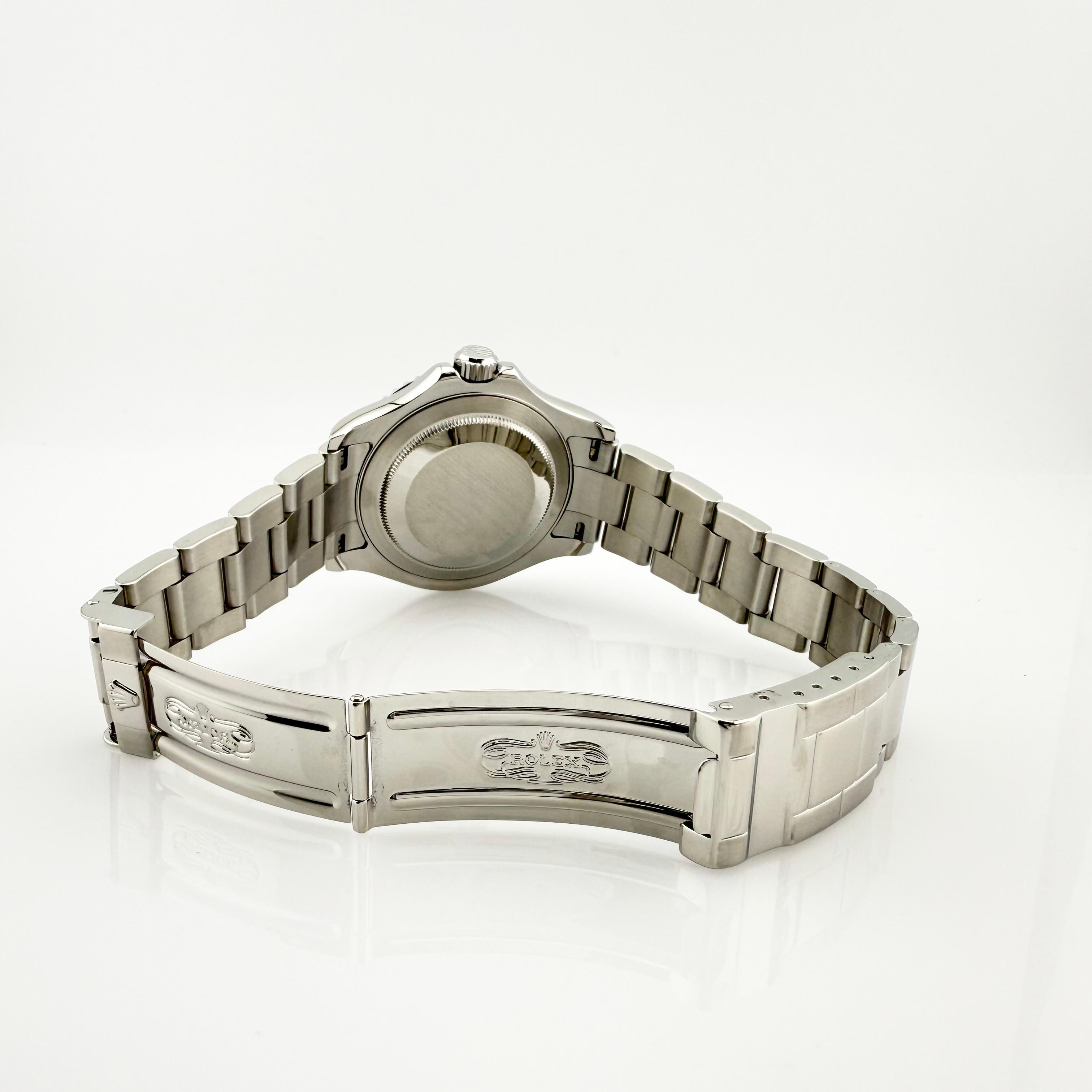 Rolex Yacht Master 16622 40mm Platin Zifferblatt Edelstahl Box Papiere im Angebot 7