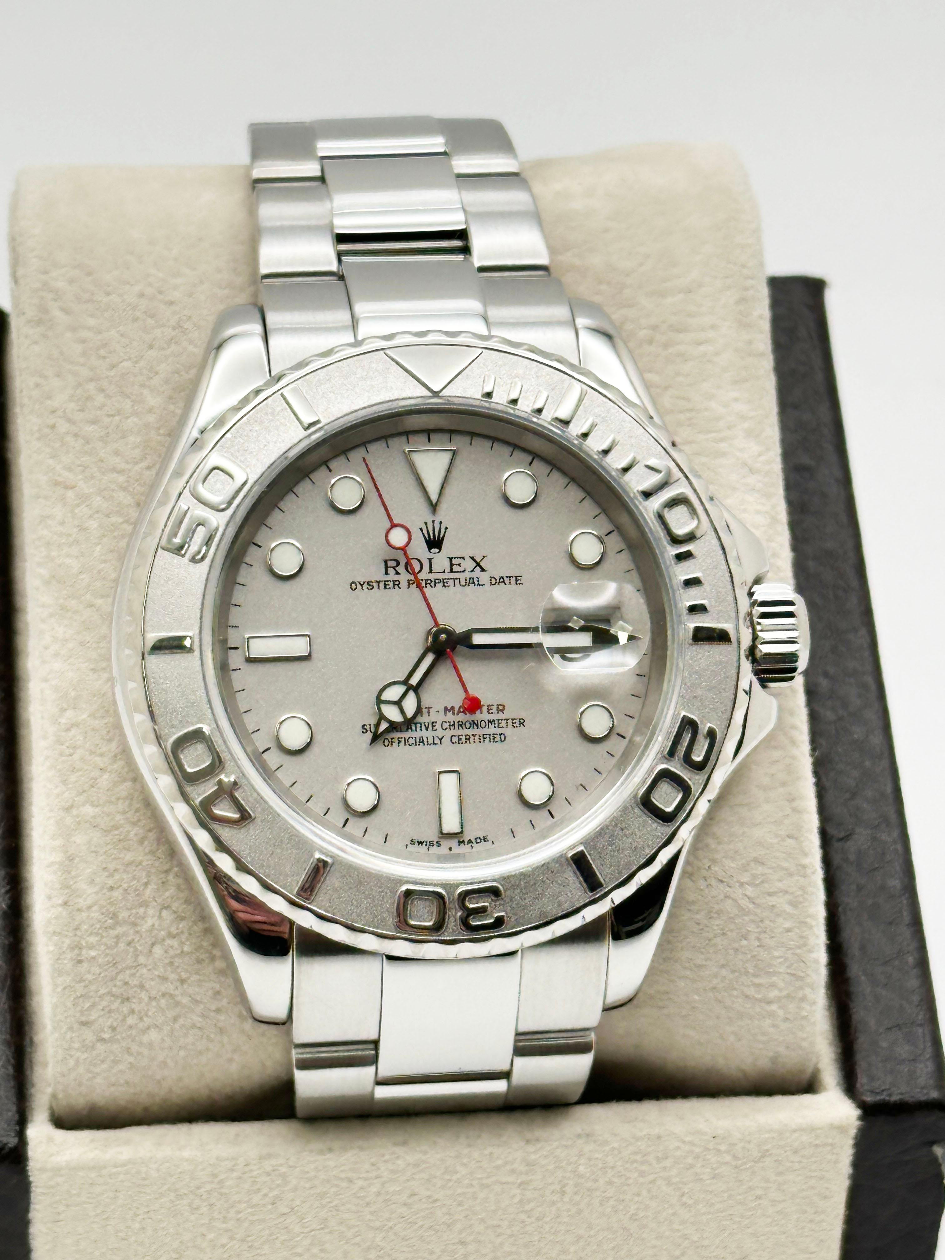 Rolex Yacht Master 16622 Platinum Stainless Steel 40mm In Excellent Condition In San Diego, CA