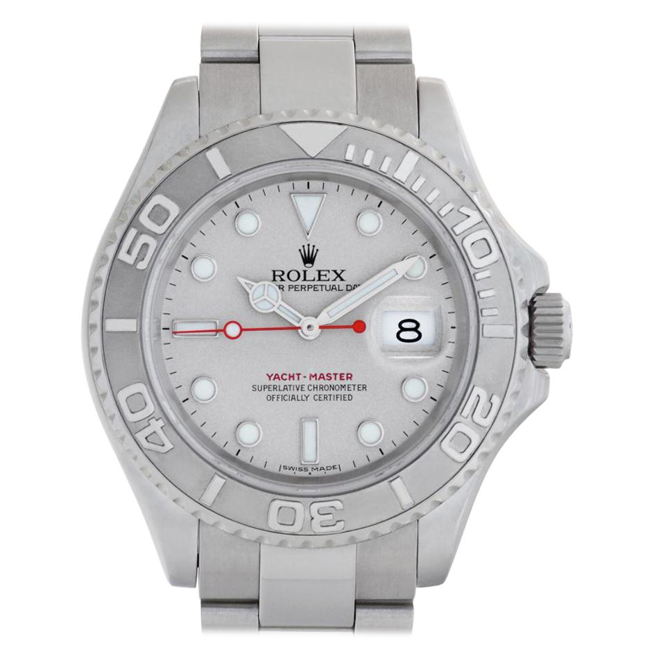 Rolex Yacht-Master 16622 Stainless Steel and Platinuml Automatic Watch For Sale