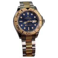 Rolex Yacht Master 16623 40 mm Blaues Zifferblatt 18K Gold Edelstahl Box Papier 2015