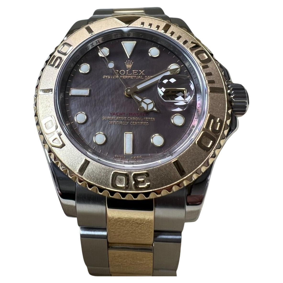 Rolex Yacht Master 16623 Tahitian MOP Dial 18K Gold Stainless Steel