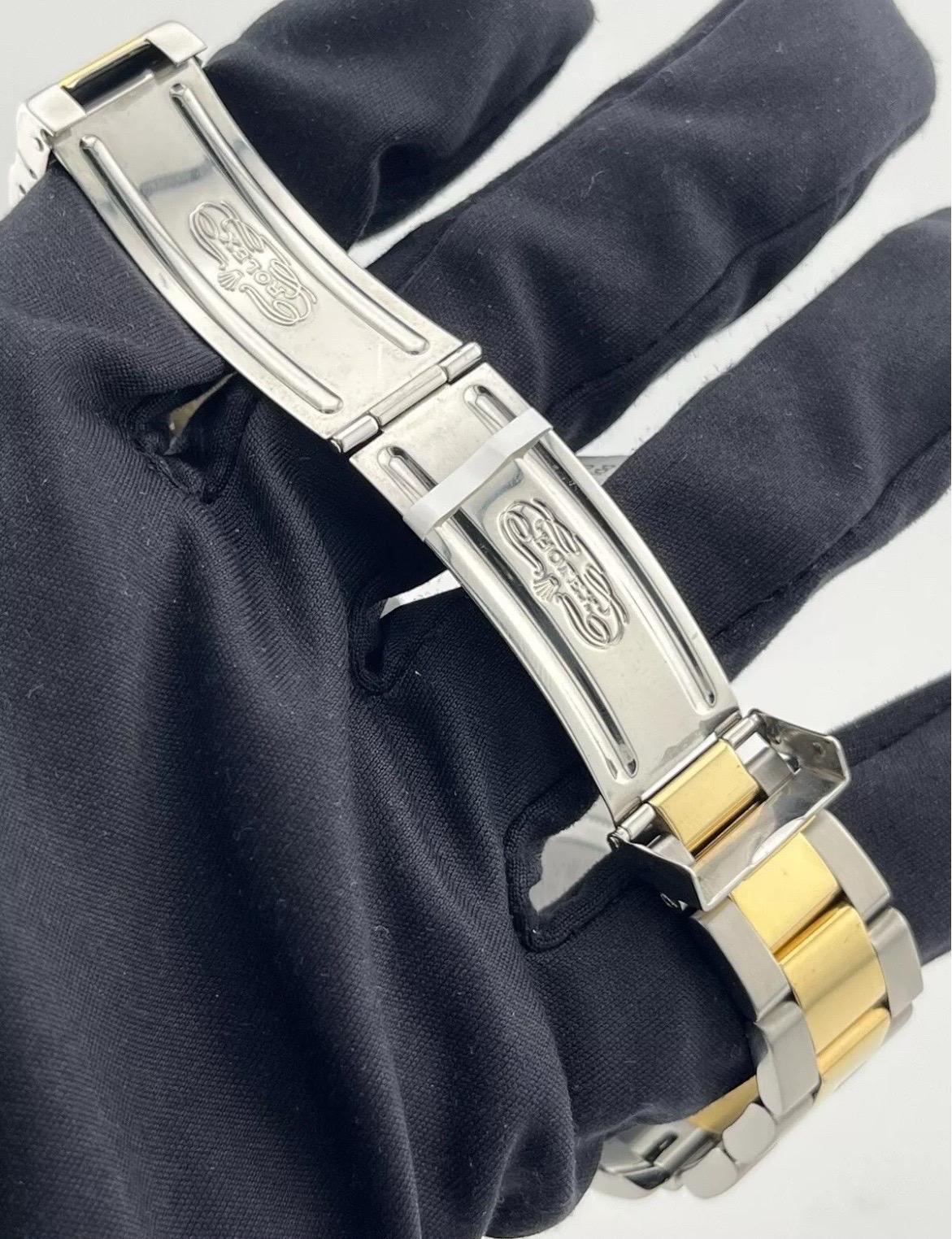 Rolex Yacht-Master 16623 zwei Ton Gelbgold Stahl Champagner Zifferblatt 40mm Uhr im Angebot 8