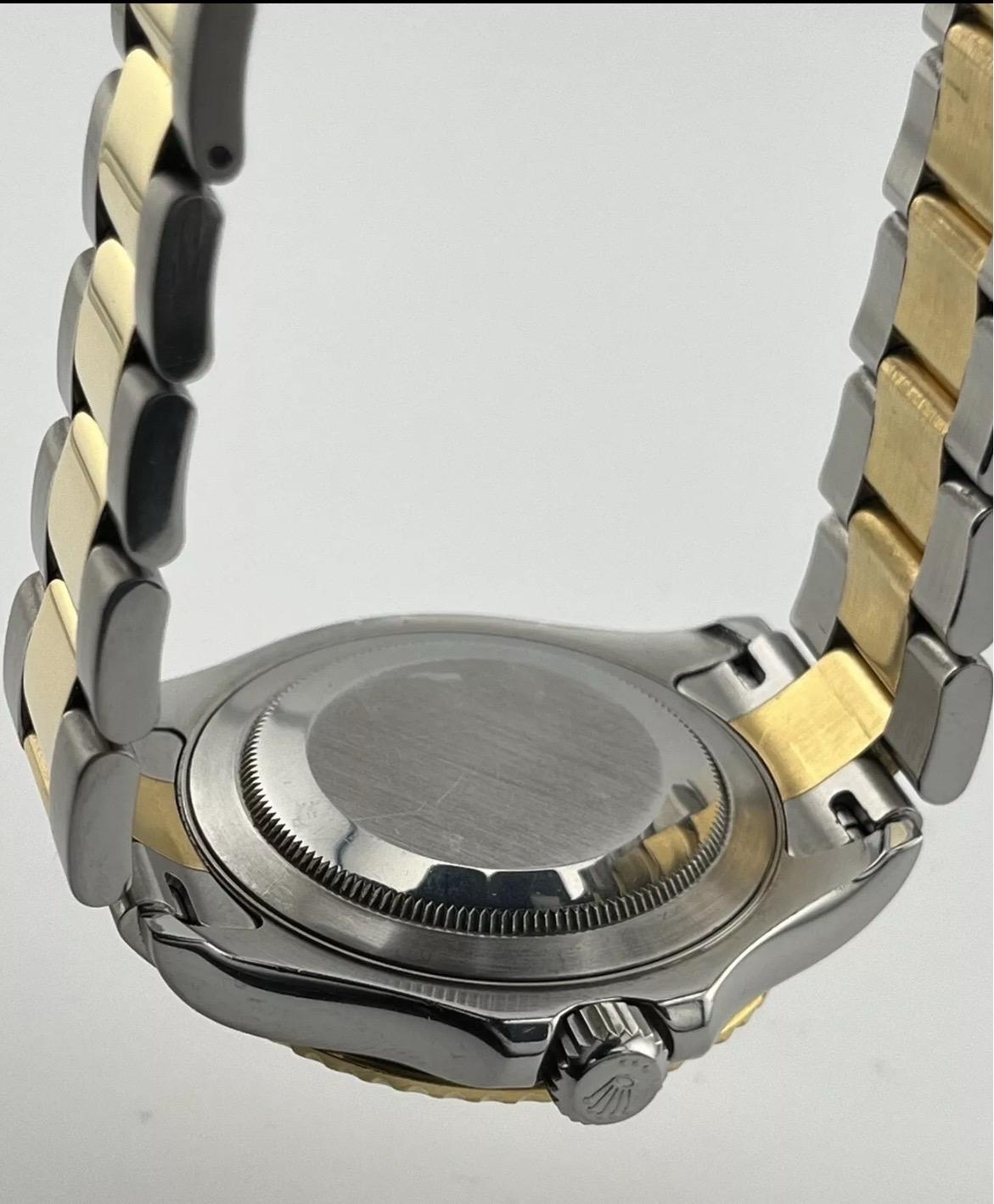 Rolex Yacht-Master 16623 zwei Ton Gelbgold Stahl Champagner Zifferblatt 40mm Uhr im Angebot 9