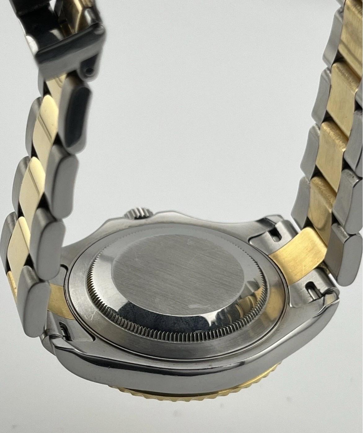 Rolex Yacht-Master 16623 zwei Ton Gelbgold Stahl Champagner Zifferblatt 40mm Uhr im Angebot 10