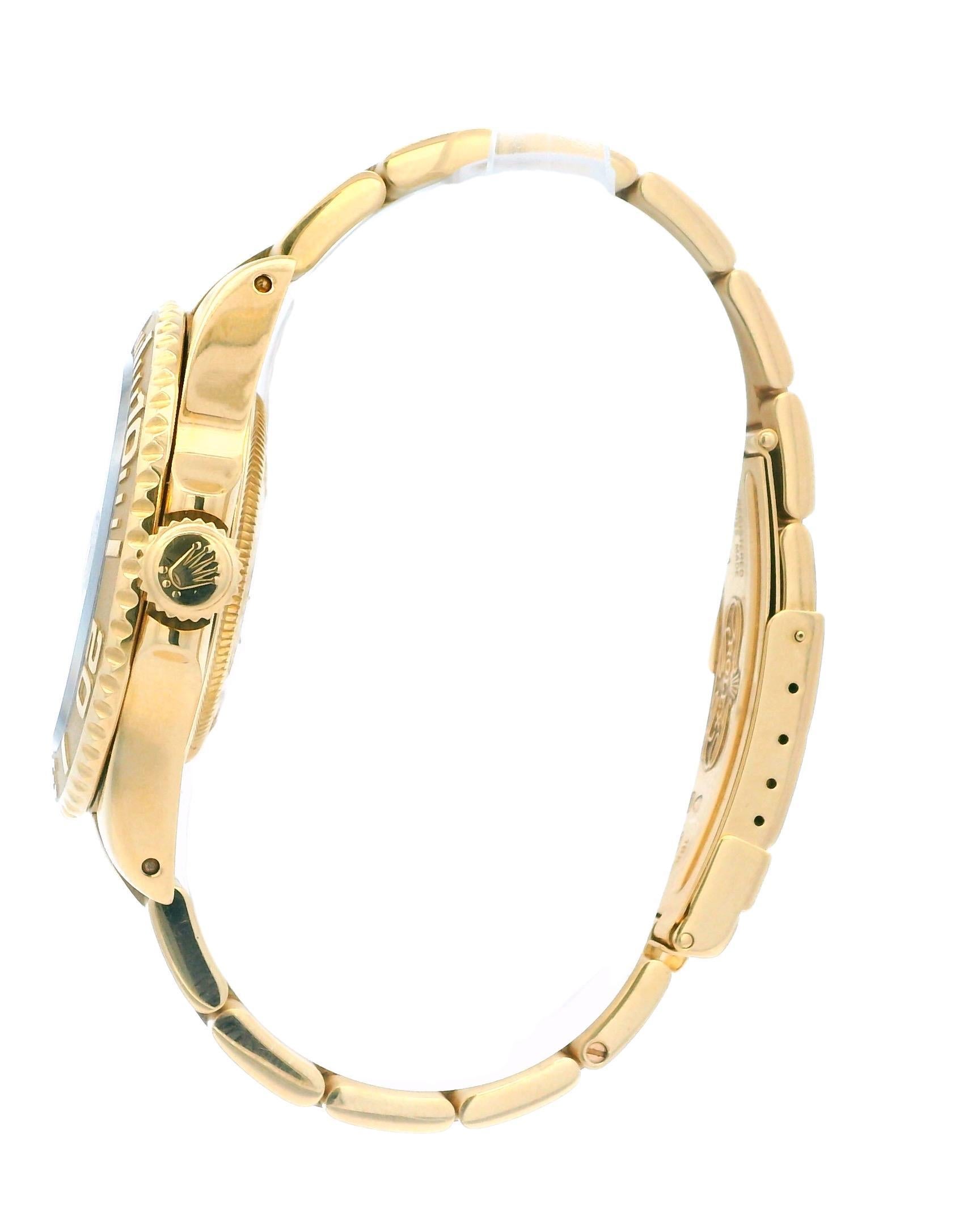 Femenino o masculino Reloj de caballero Rolex Yacht Master 16628 de oro amarillo de 18 quilates en venta