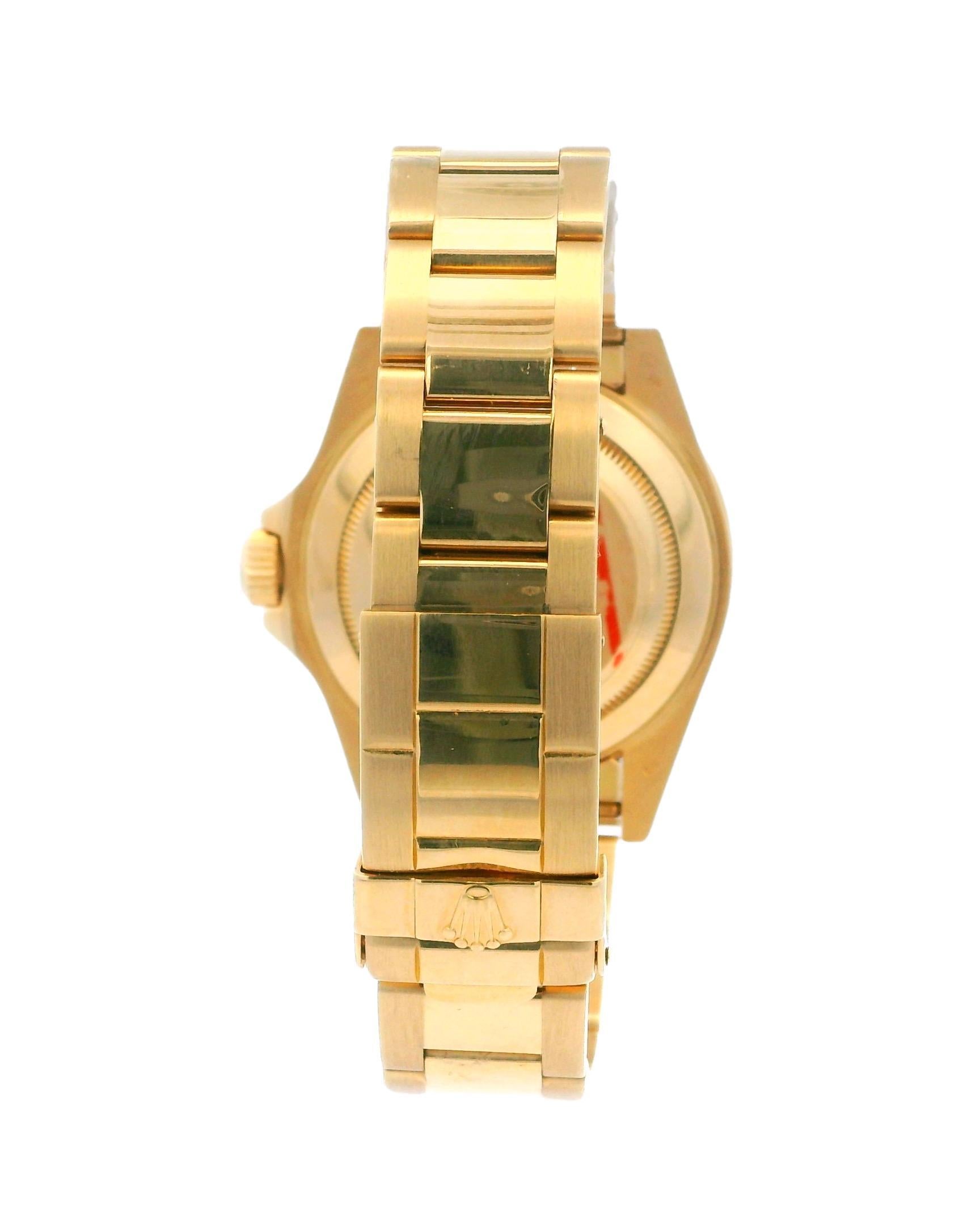 Reloj de caballero Rolex Yacht Master 16628 de oro amarillo de 18 quilates en venta 2