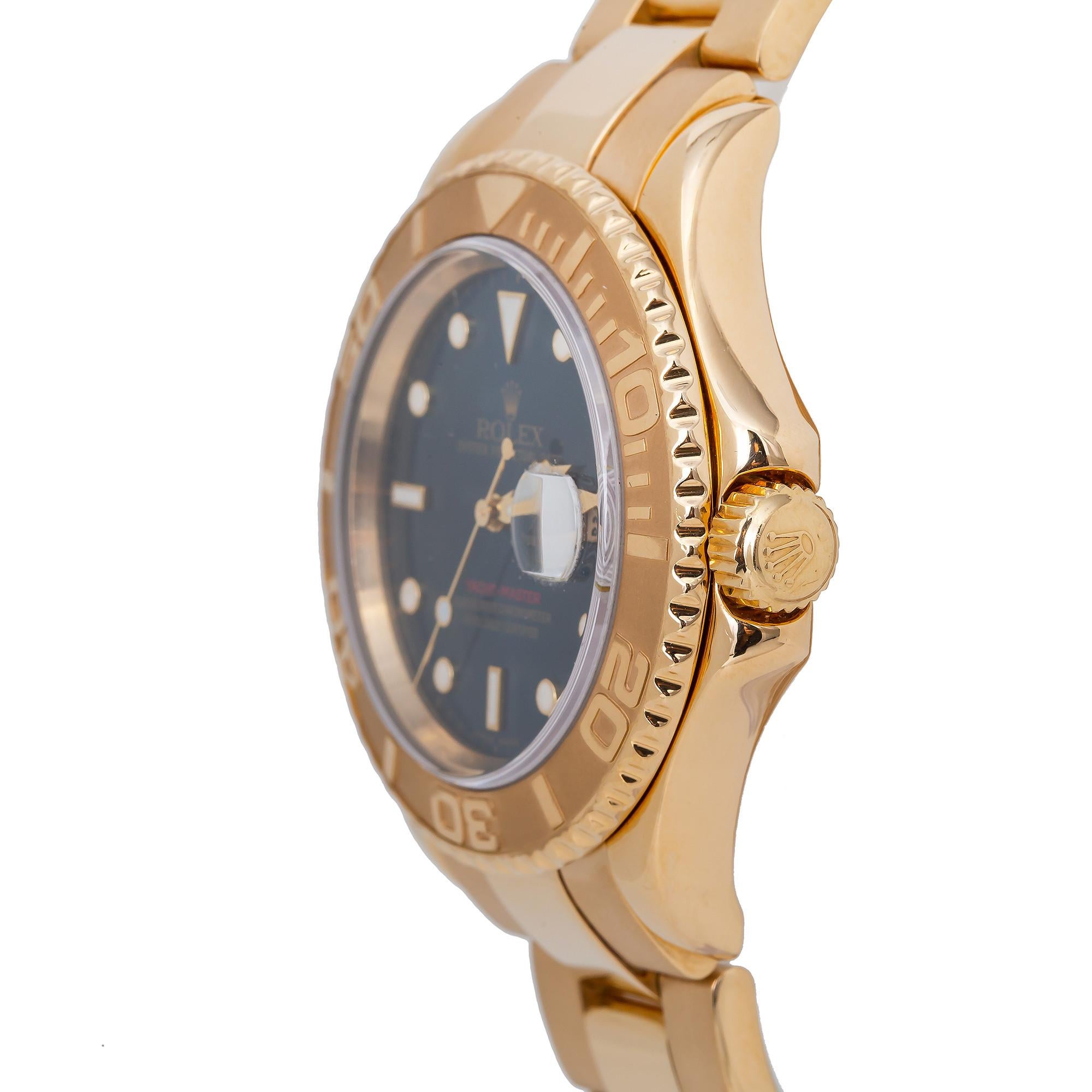 blue and gold rolex yacht master