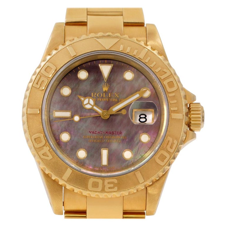 Rolex YachtMaster 16628, Beige Dial, Certified and Warranty For Sale