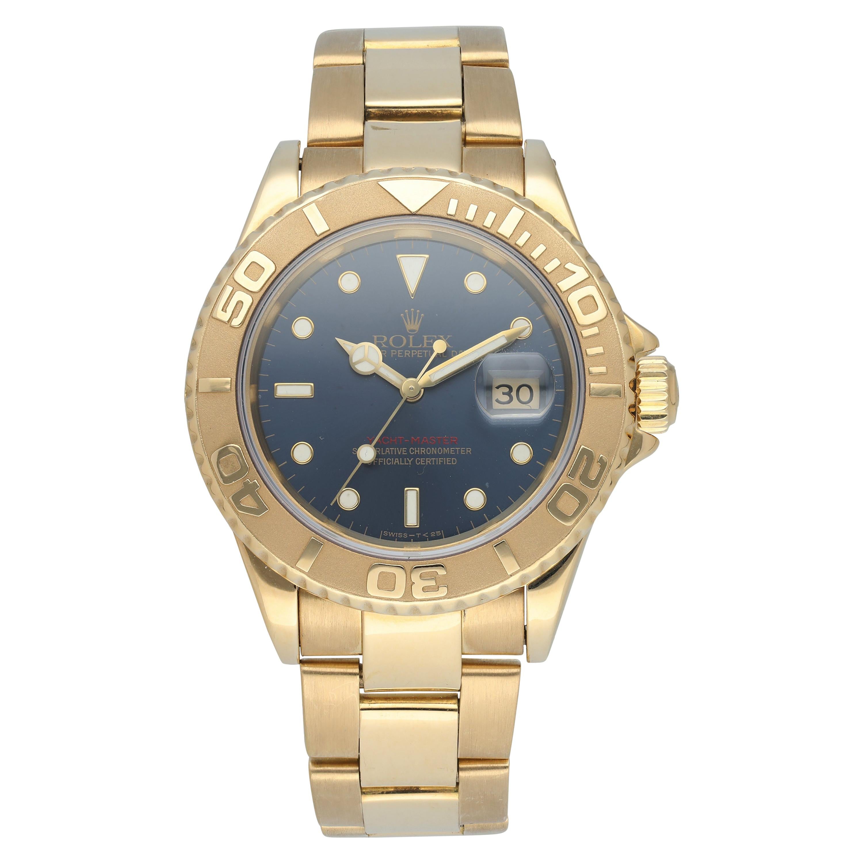 Rolex Yacht Master 16628 Blue Dial Men's Watch For Sale