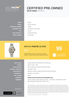 Rolex Yacht-Master 168622, White Dial, Certified and Warranty