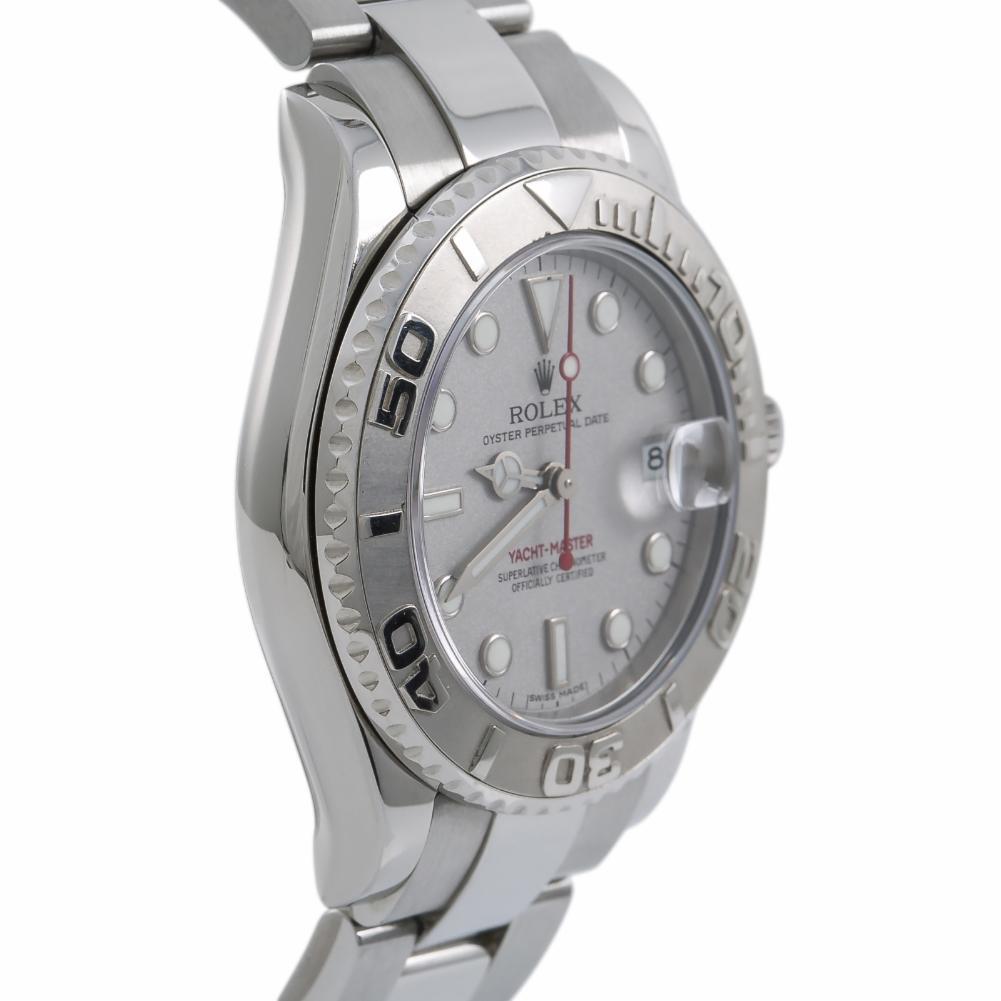 Contemporary Rolex Yacht-Master 168622, Silver Dial, Certified and Warranty For Sale
