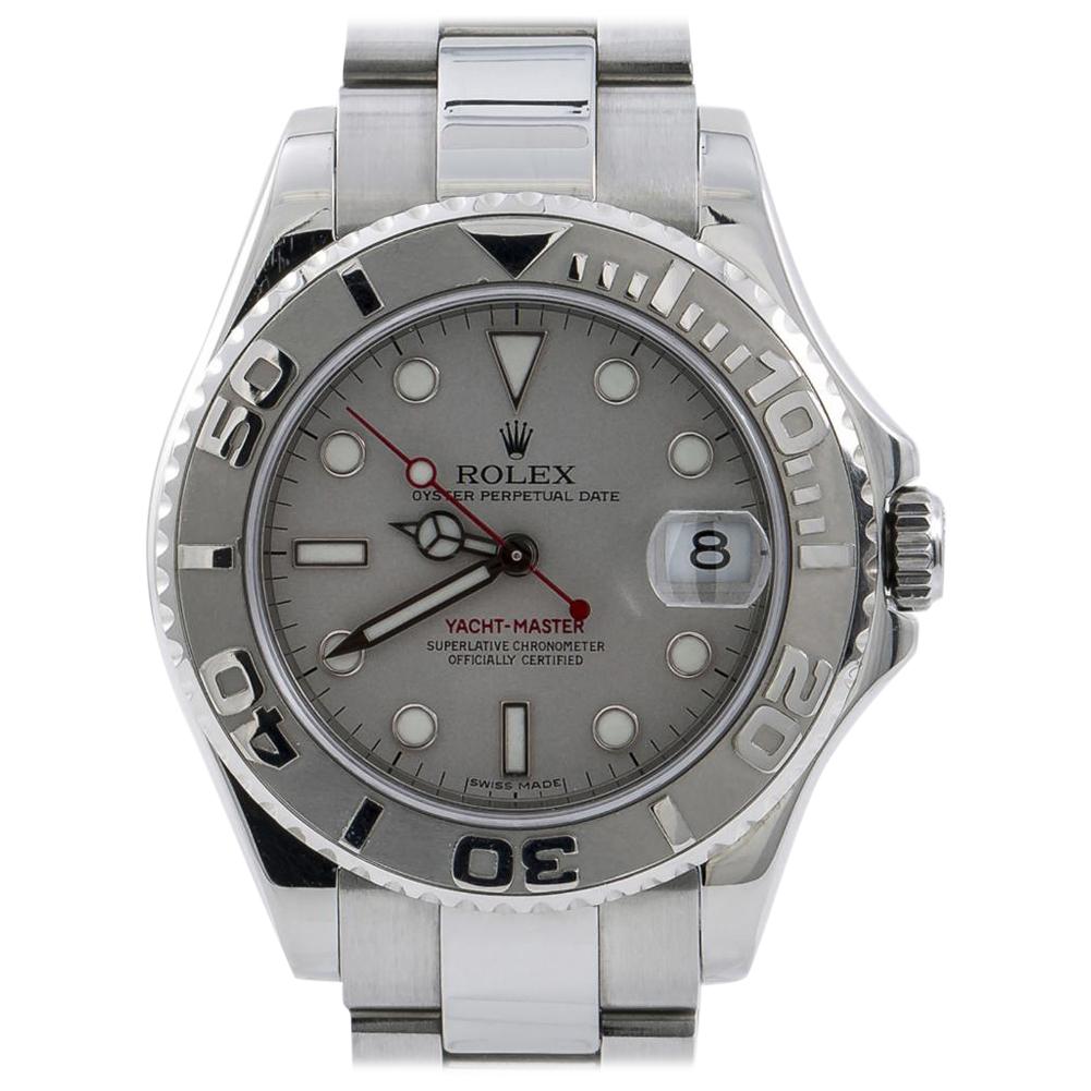 Rolex Yacht-Master 168622, Silver Dial, Certified and Warranty For Sale
