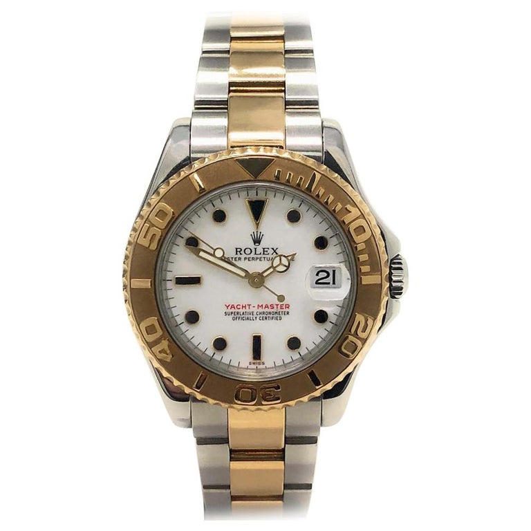 Rolex Yacht-Master 168623 with Band and White Dial For Sale at 1stdibs