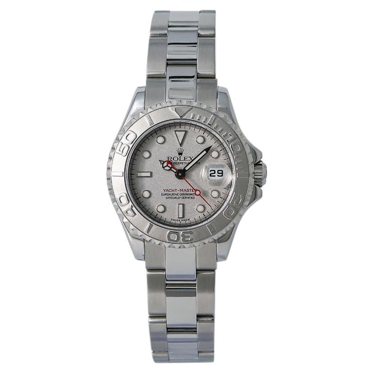 Rolex Yacht-Master 169622 Women's Automatic Watch Platinum Dial and ...