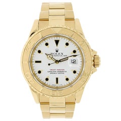 Rolex Yacht-Master 18 Karat Yellow Gold White Dial Watch 16628