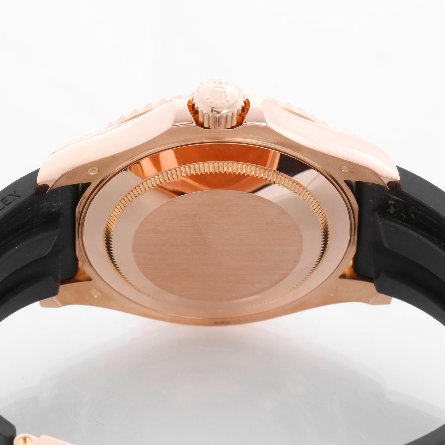 Reloj de caballero Rolex Yacht-Master de oro Everose de 18 quilates 116655 en Excelente estado para la venta en Dallas, TX