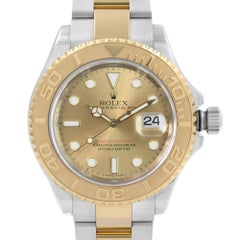 Rolex Yacht-Master 18K Yellow Gold Steel Champagne Dial Automatic Watch 16623