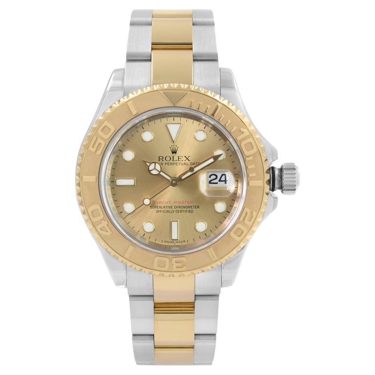 Rolex Yacht-Master 18K Yellow Gold Steel Champagne Dial Automatic Watch  16623 For Sale at 1stDibs | rolex 16623, rolex yacht master 28mm, rolex  16623 for sale