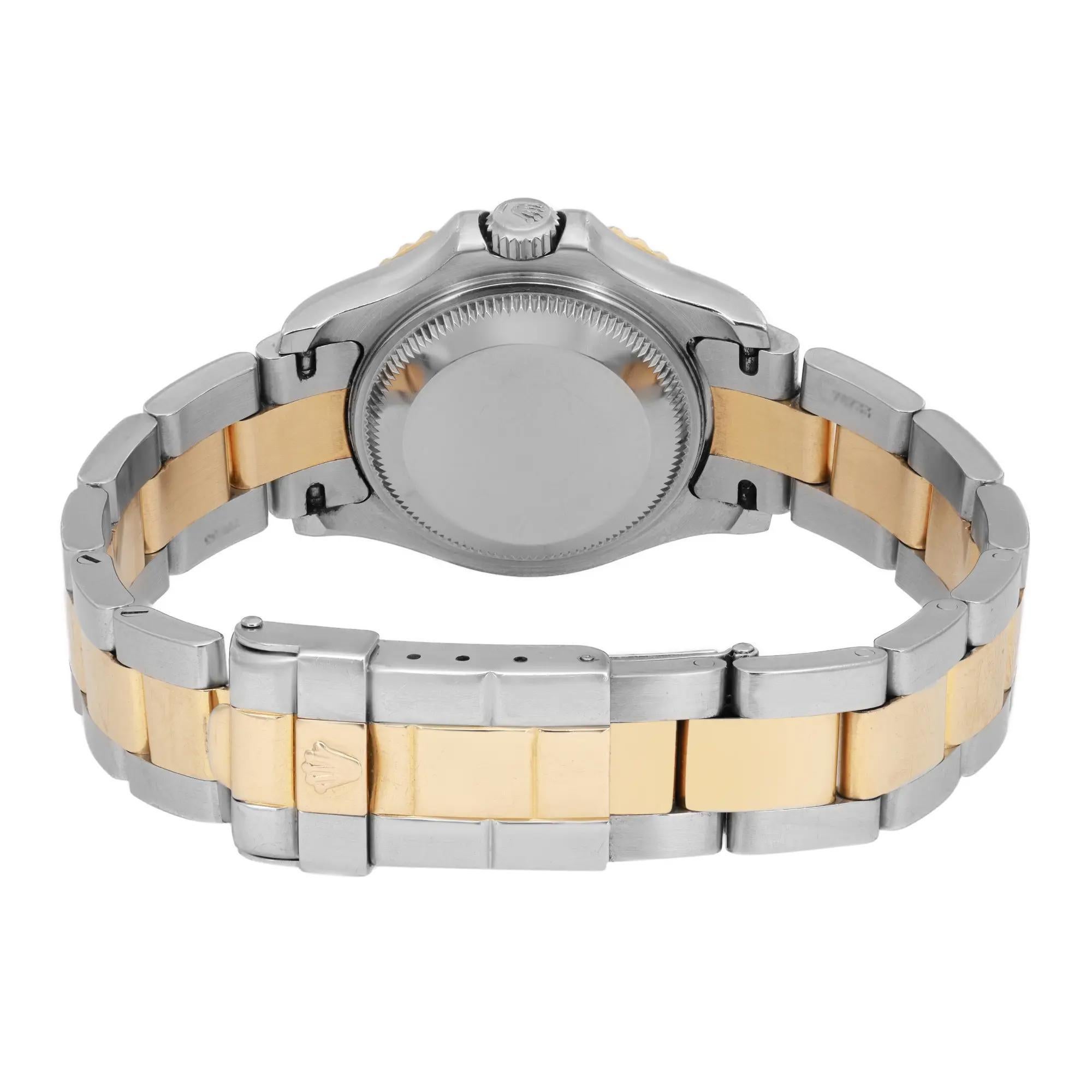 Women's Rolex Yacht-Master 18K Yellow Gold Steel White Dial Ladies Watch 169623 For Sale