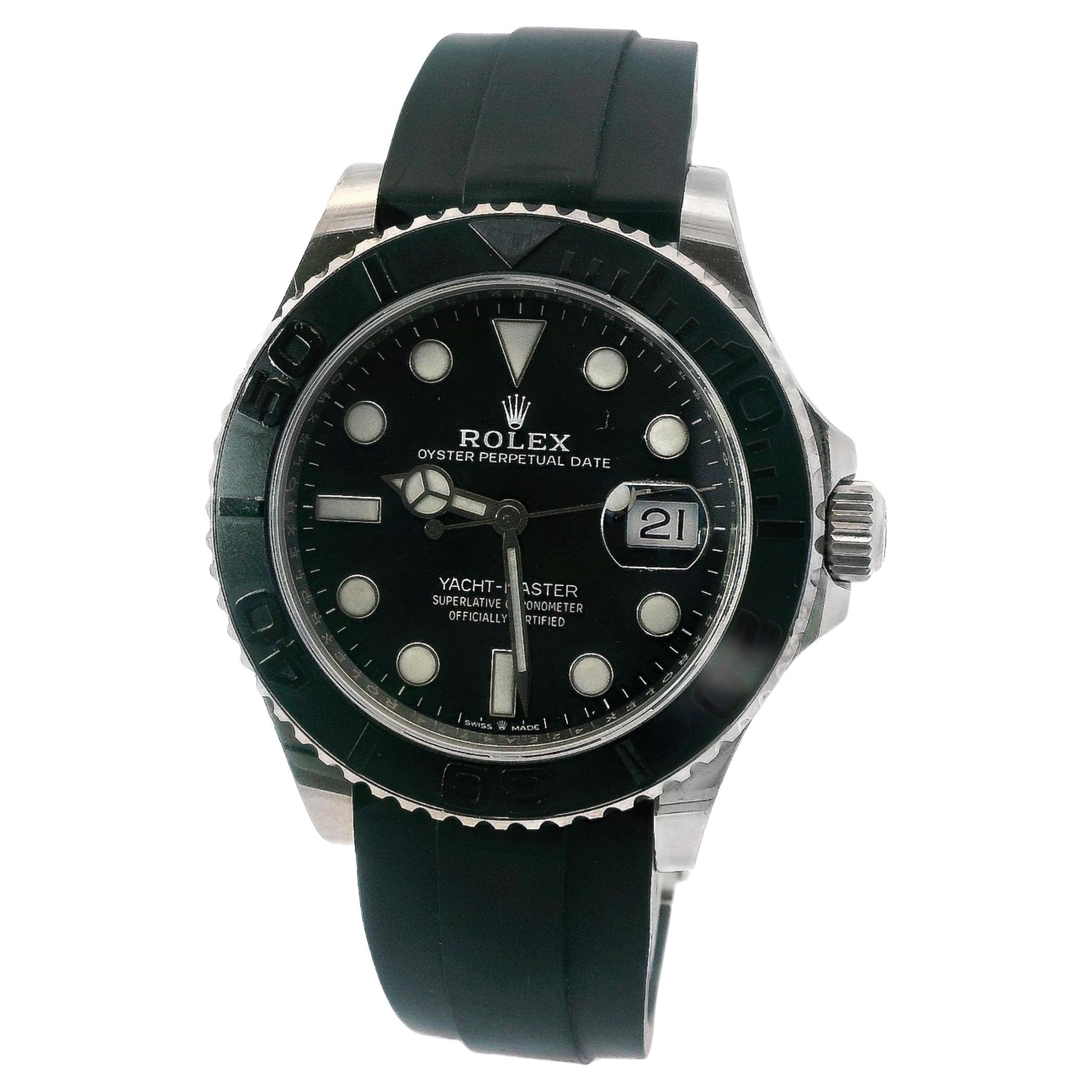Rolex Yacht-Master 226659 Esfera Negra Reloj Oro Blanco 18K Caja Papeles en venta