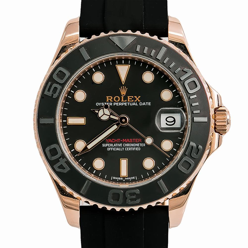 Men's Rolex Yacht-Master 268655, Black Dial, Certified and Warranty