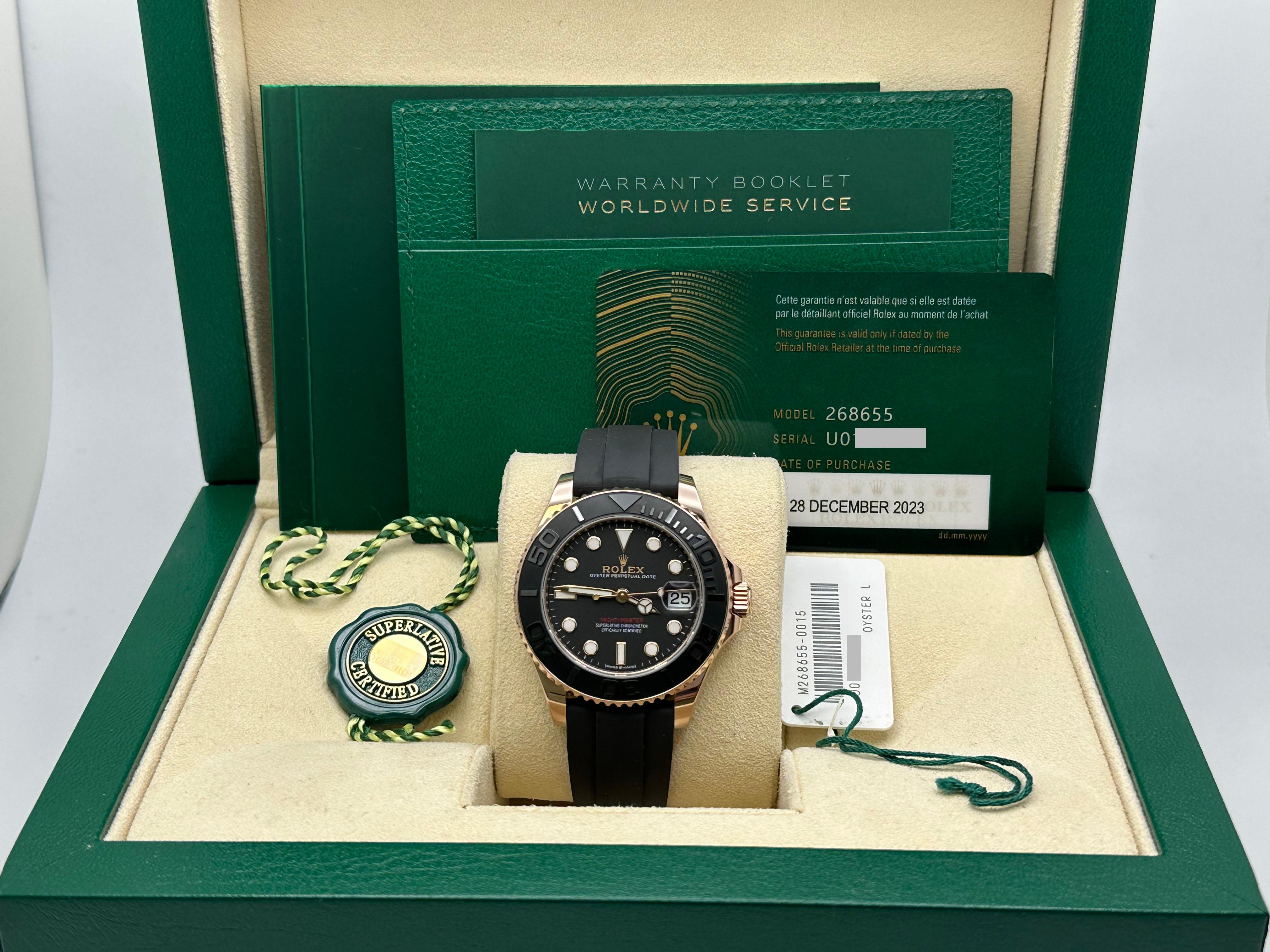 Rolex Yacht Master 268655 37mm 18K Rose Gold Oysterflex Band 2023 7