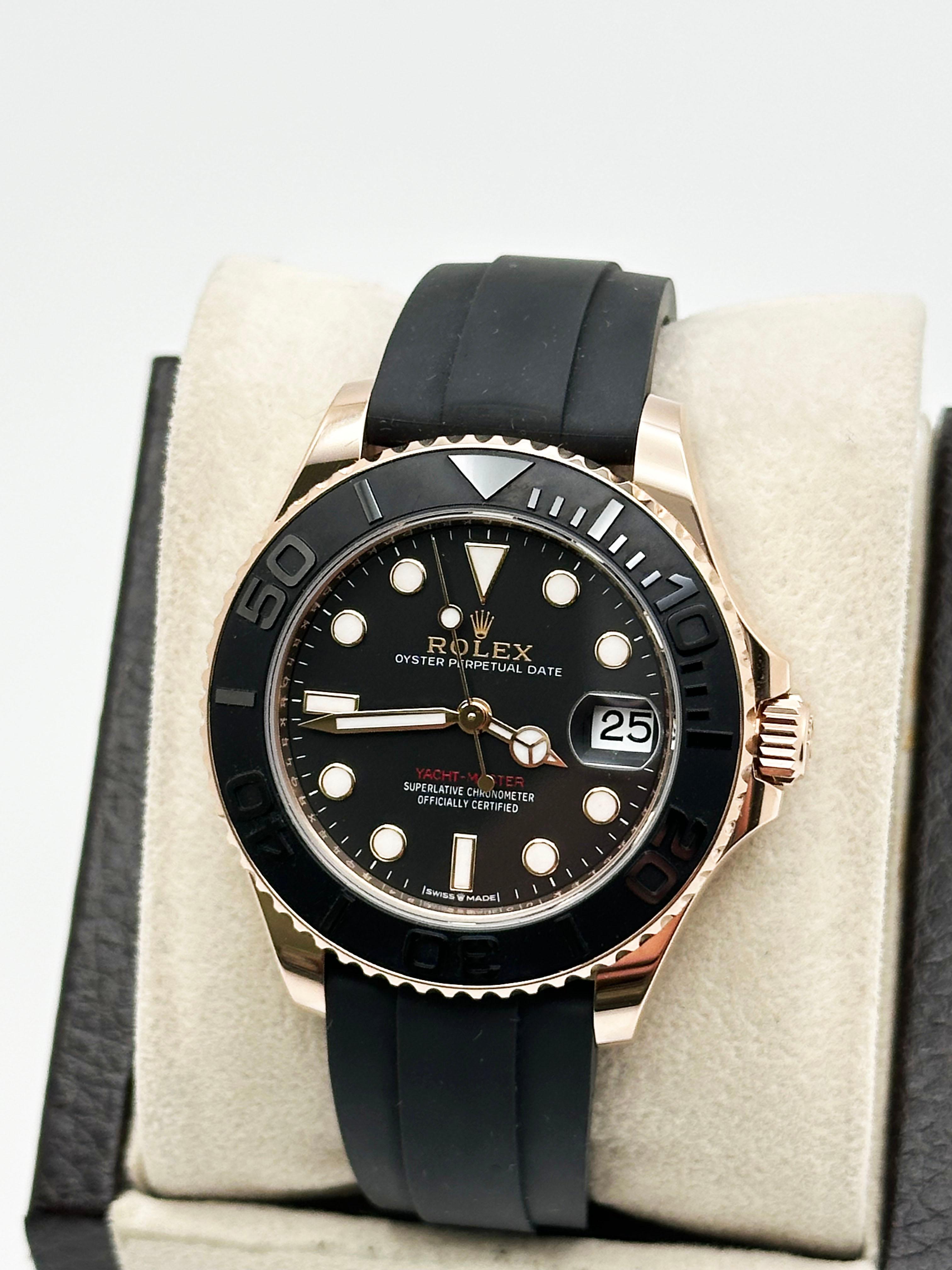 Rolex Yacht Master 268655 37mm 18K Rose Gold Oysterflex Band 2023 In Excellent Condition In San Diego, CA