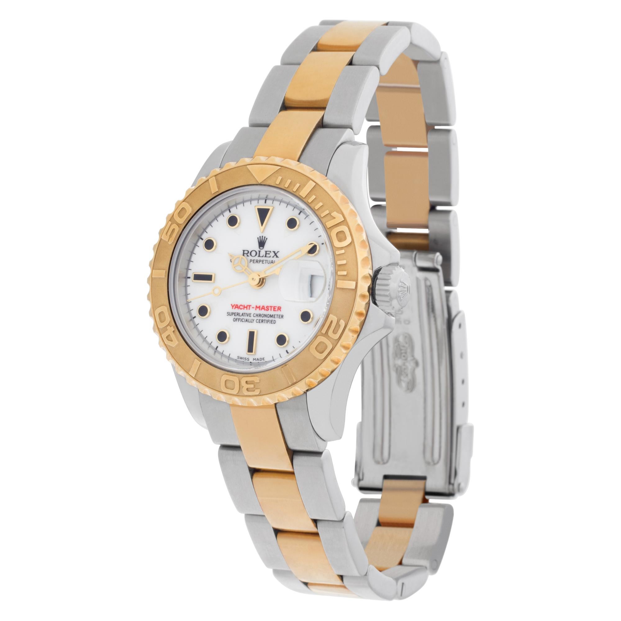 Rolex Yacht-Master in stainless steel & 18k yellow gold. Auto w/ sweep seconds and date. 29 mm case size. With box and papers. **Bank wire only at this price** Ref 169623. Circa 2003. Fine Pre-owned Rolex Watch.

Certified preowned Sport Rolex