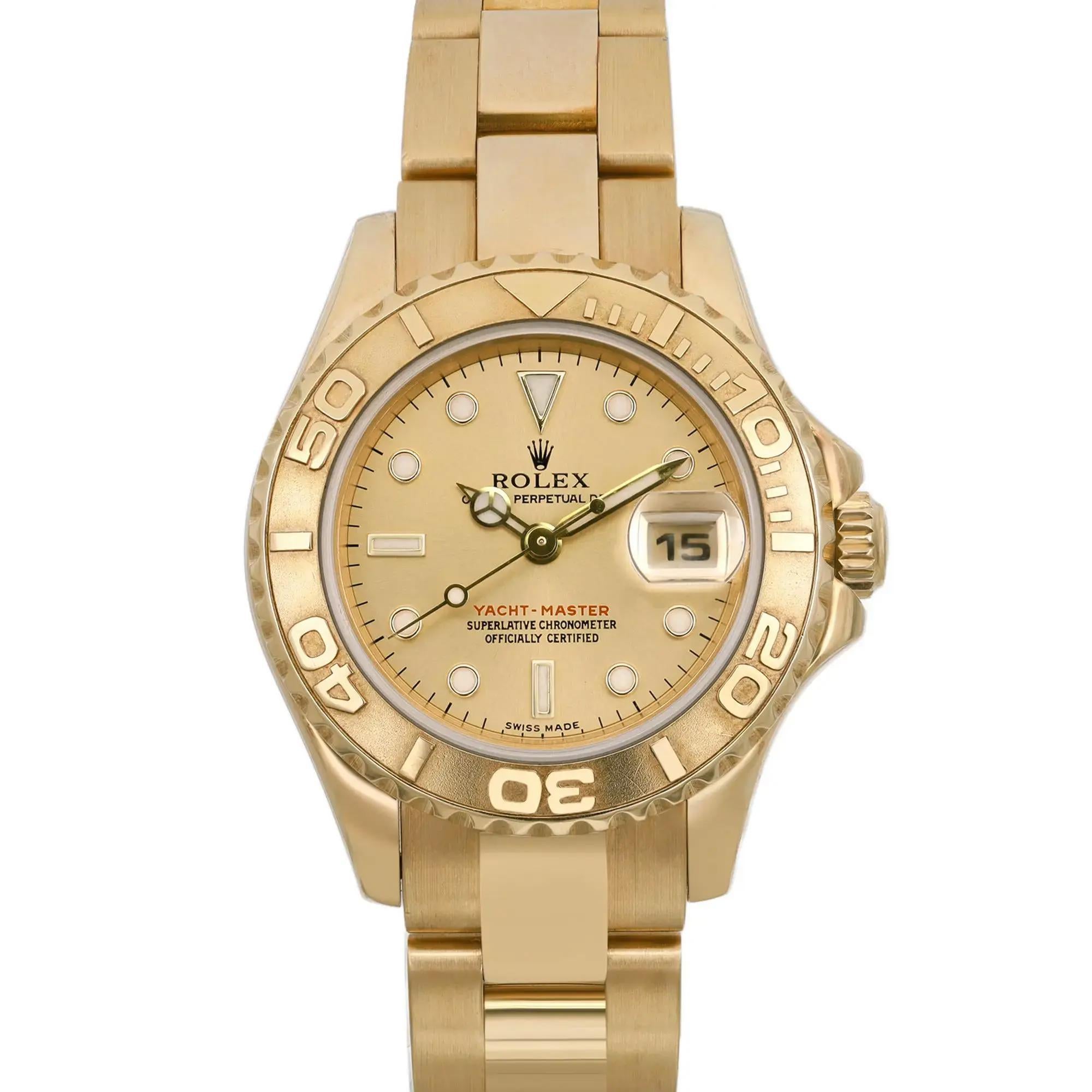 Pre-owned. Good condition. The watch is fully serviced and tested for water resistance, movement calibration, and time accuracy. It shows light signs of wear or scratches. No original box and papers. Comes with chronostore box.

✨ Rolex Yacht-Master