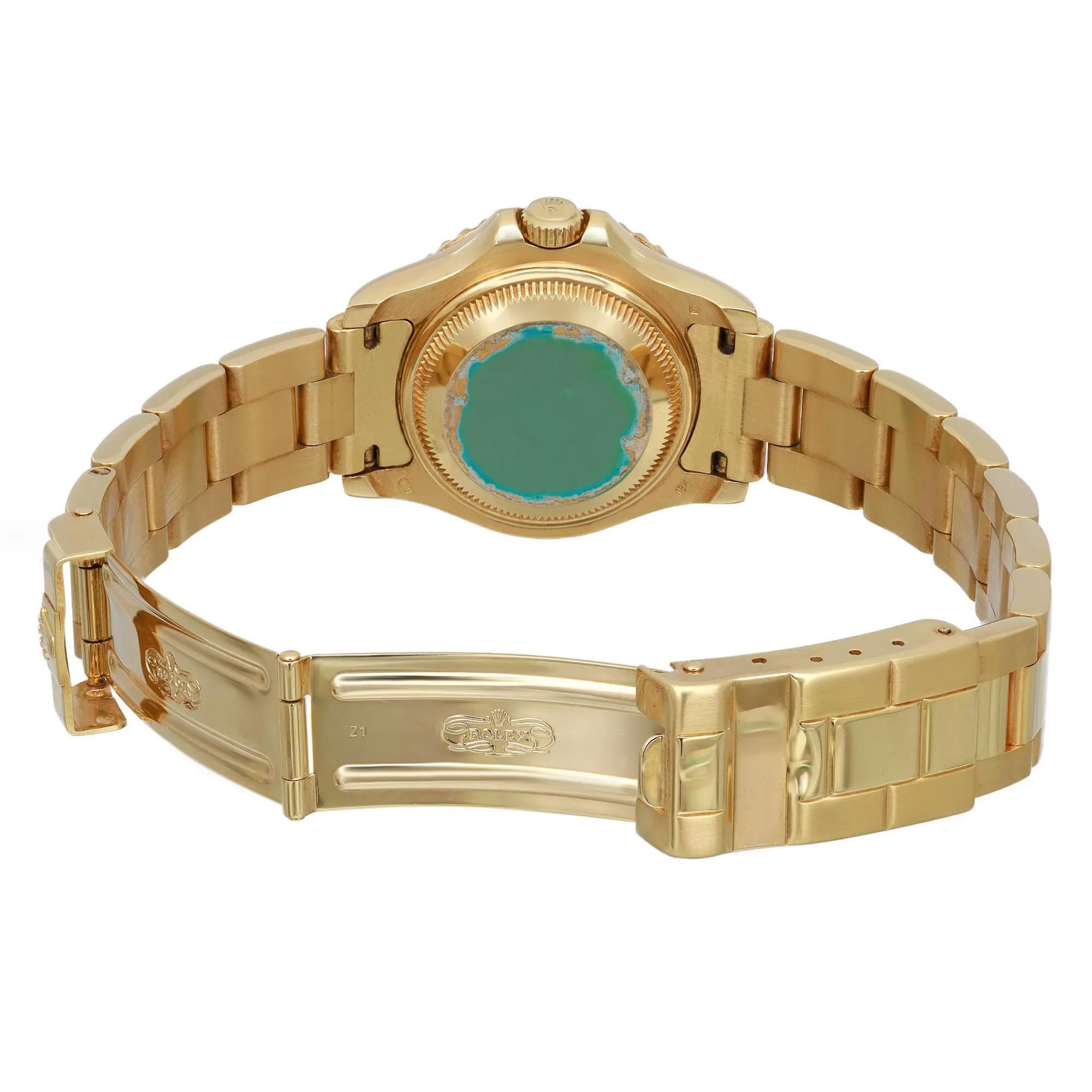 Rolex Yacht-Master 29mm 18K Yellow Gold Dial Automatic Ladies Watch 169628 For Sale 1