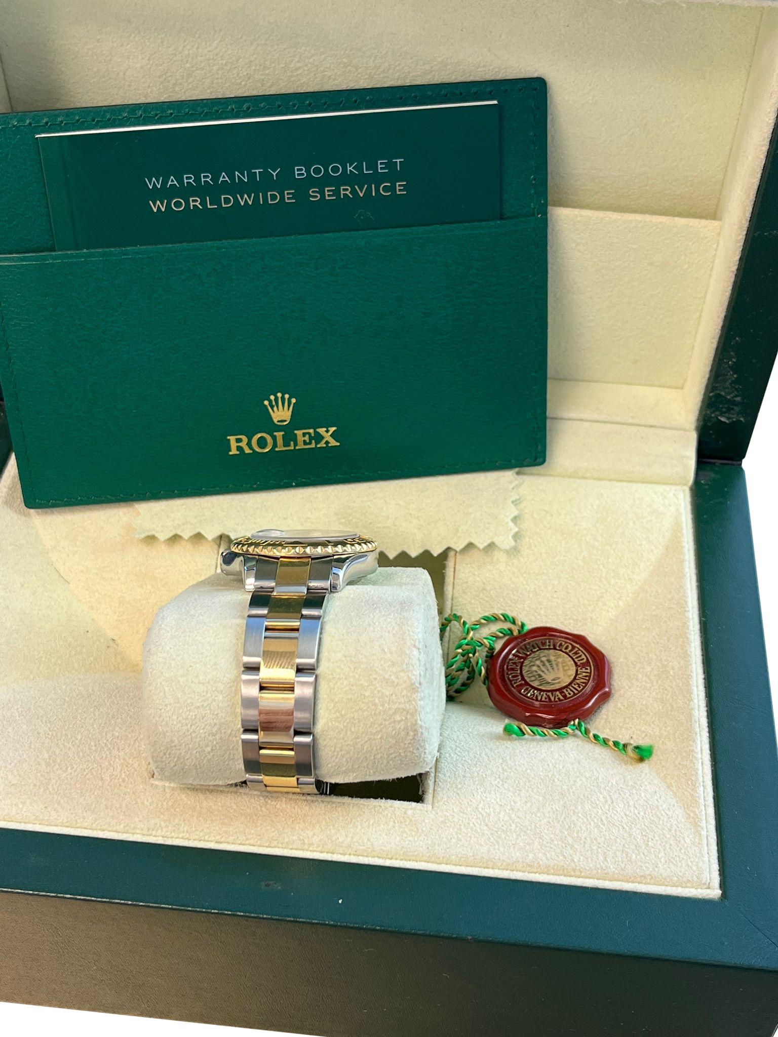 Rolex Yacht-Master 29mm Yellow Gold & Steel White Index Dial Women Watch 169623 6