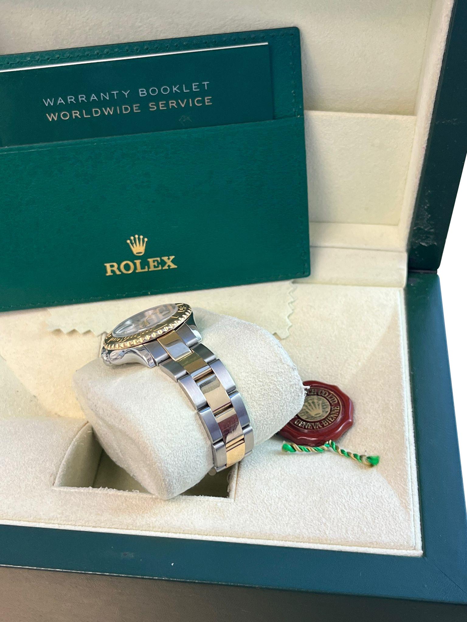 Rolex Yacht-Master 29mm Yellow Gold & Steel White Index Dial Women Watch 169623 9