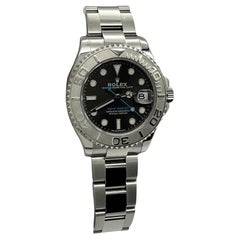 Used Rolex Yacht Master 37 268622 Rhodium Dial Platinum Bezel Steel Box Paper 2021