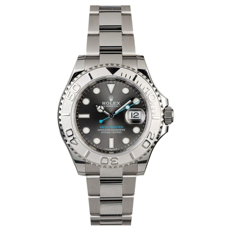 Rolex Yacht-Master 40 Stainless Steel Watch 'Rhodium Index' 116622  For Sale