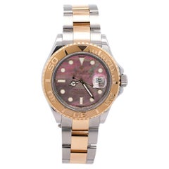 Rolex Yacht-Master 40 16623 Factory Black Mother of Pearl Dial 2 Tone Watch