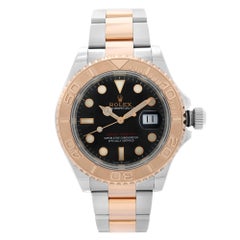 Rolex Yacht-Master 40 18k Rose Gold Steel Black Dial Automatic Mens Watch 126621