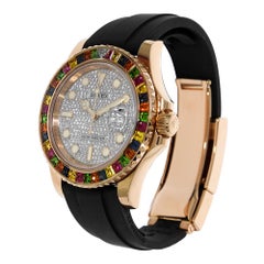 Rolex Yacht-Master 40 Rose Gold Haribo Bezel Pave Dial Watch 116695SATS