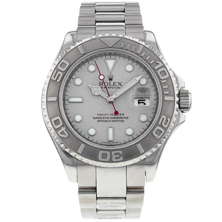 yachtmaster platinum and stainless steel automatic