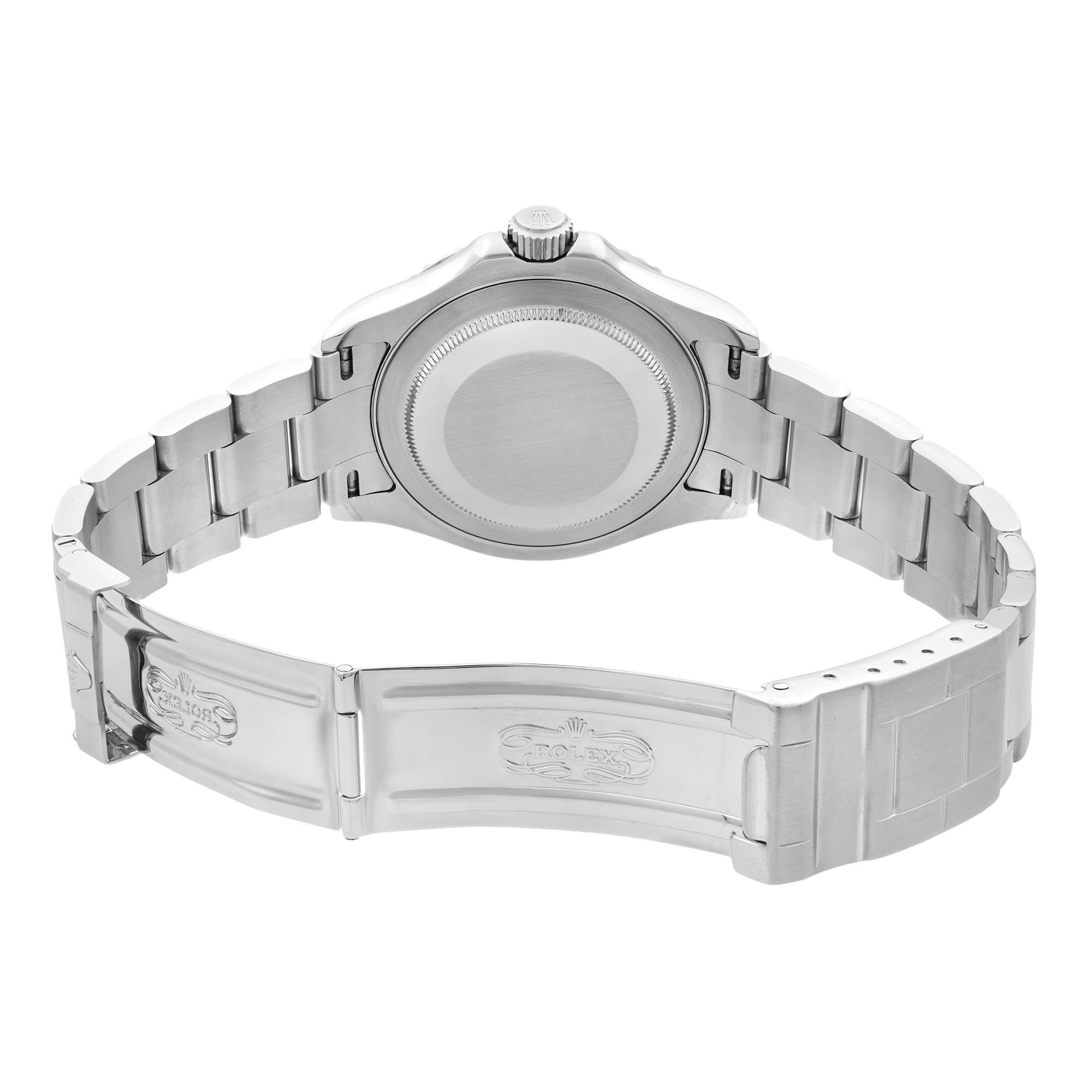 Men's Rolex Yacht-Master 40 Steel Platinum Bezel Grey Dial Automatic Men’s Watch 16622