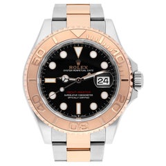 Rolex Yacht-Master 40 Two Tone Rose Black Dial Men's Watch 126621 Complete