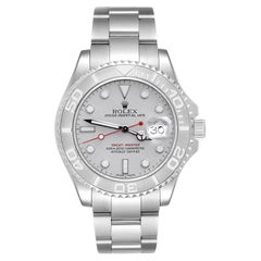 Used Rolex Yacht-Master 40mm 16622 Stainless Steel Watch Platinum Dial Platinum Bezel